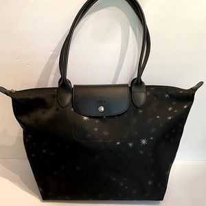 ⭐️Longchamp Large Black Stars Tote⭐️